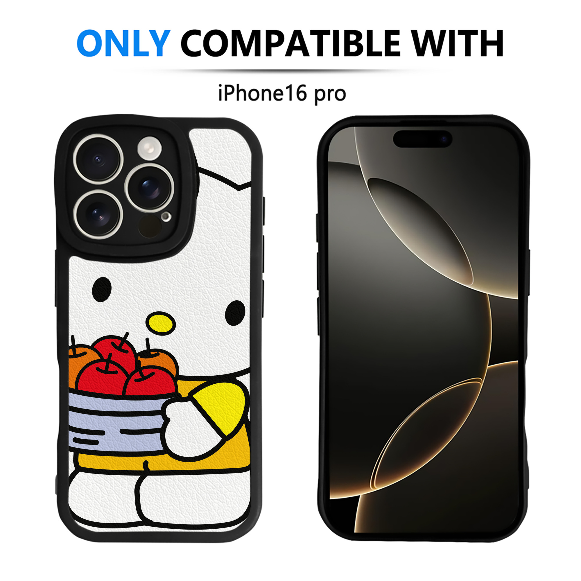 （画像用） Hello Kitty ハローキティ 【iPhone 16シリーズ対応】シリコンスマホケース（レザー調） 材質：シリコン